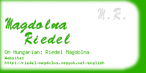 magdolna riedel business card